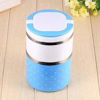 Lunch Box 2 Layer For Kids and Adults (random color)