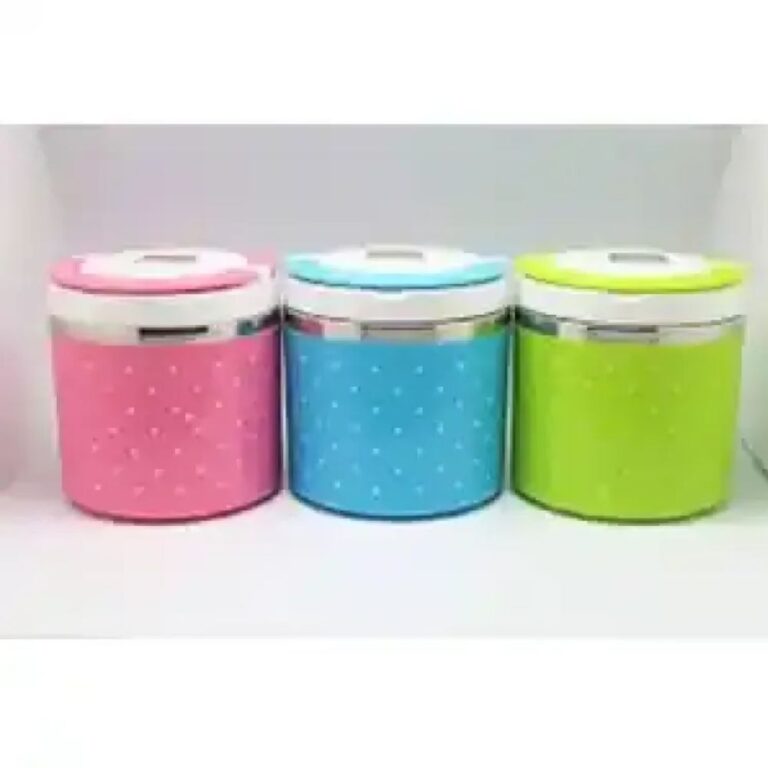 Stainless Steel Single Layered Lunch Box For Kids and Adults (random color) view 2