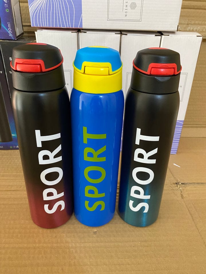 500ml Portable Sports Water Bottles Thermos With Straw (random color) view 4
