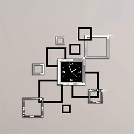 3d acrylic DM01 Clock / Mirror effect ring wall clock Modern design buy online in Pakistan