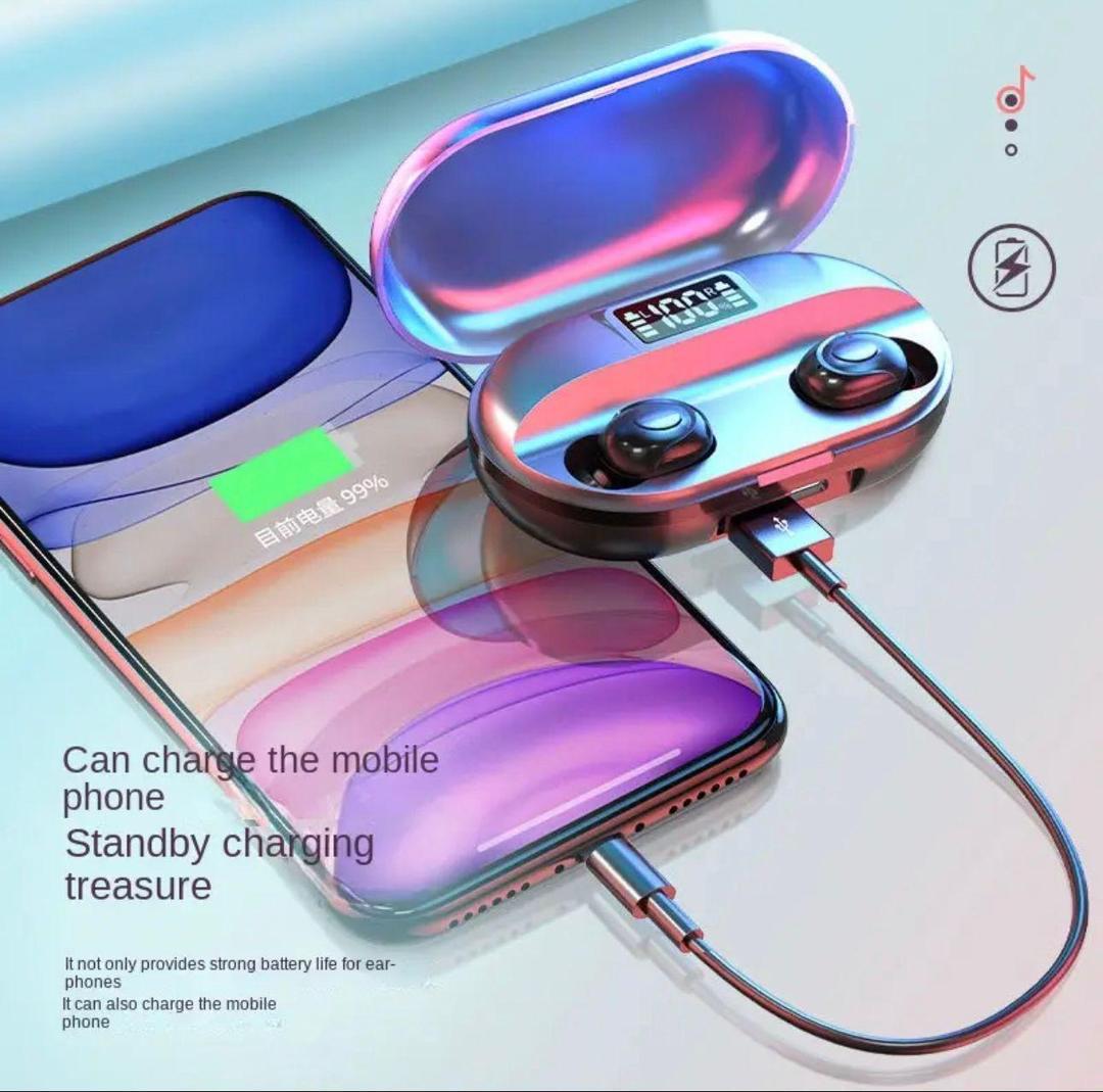 T2 TWS Wireless Earbuds Bluetooth 5.1 with LED Indicator, Type-C Charging Case, Noise Reduction & Long Battery Backup buy online in Pakistan