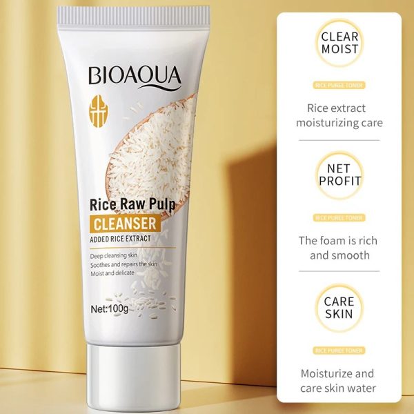 BIOAQUA Rice Raw Pulp Skin Whitening Product - Facial Cleanser (100g) buy online in Pakistan