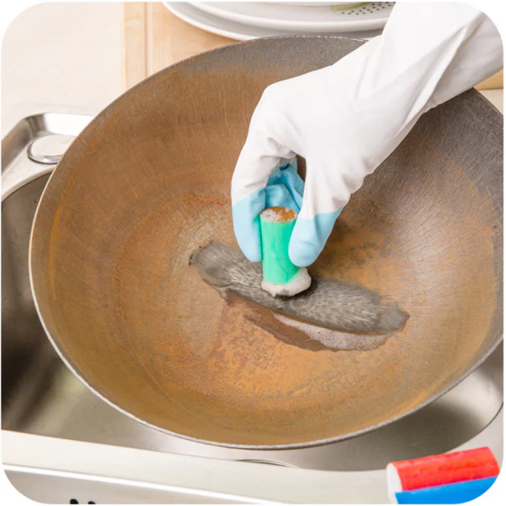 2pcs Magic Stain Remover Sticks - Powerful Rust & Dirt Cleaner for Pots, Pans & Kitchen Utensils. buy online in Pakistan