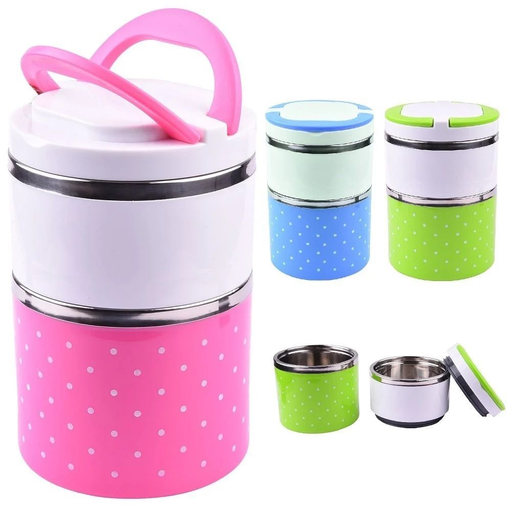 Lunch Box 2 Layer For Kids and Adults (random color) view 5
