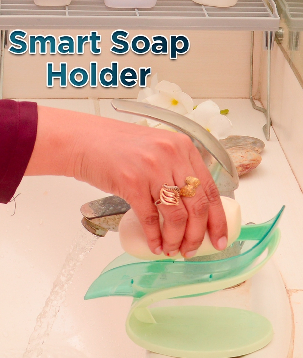 Smart Soap Holder For Bathroom | Wall Mounted Soap Bar, Kitchen, Bathroom – Random Color(1 Pc)