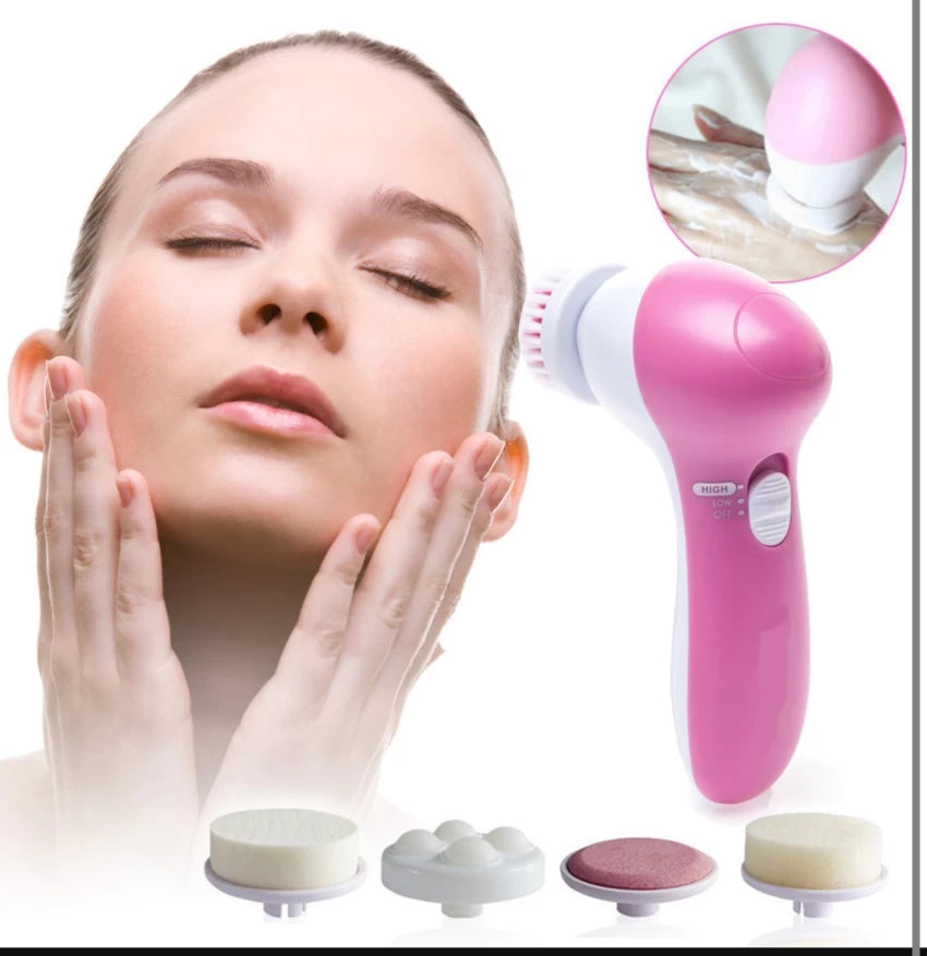 5 in 1 Facial Electric Cleanser and Massager, Electric Machine Beauty , Beauty Care Brush for Removing Blackhead , Bea...