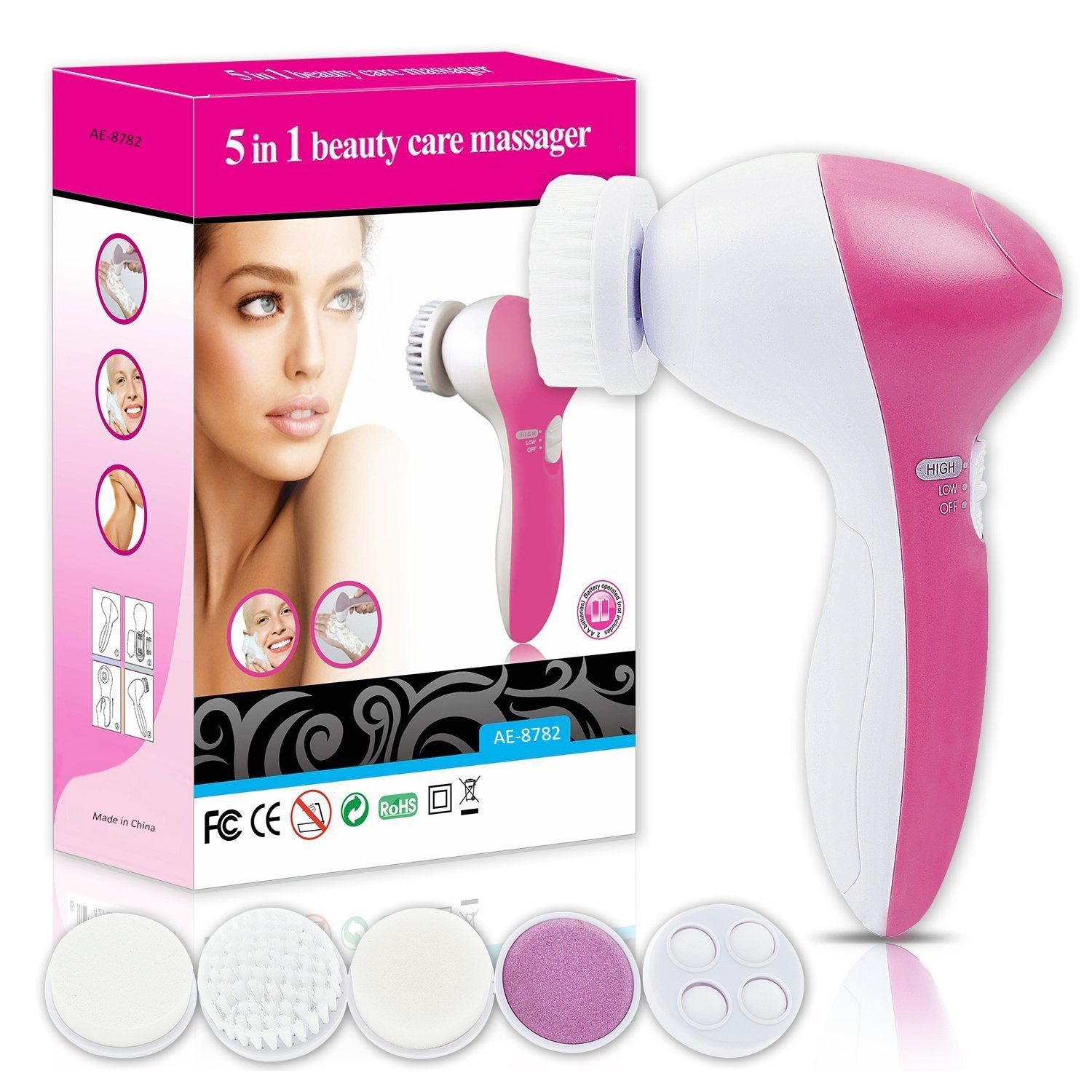 5 in 1 Facial Electric Cleanser and Massager, Electric Machine Beauty , Beauty Care Brush for Removing Blackhead , Bea...