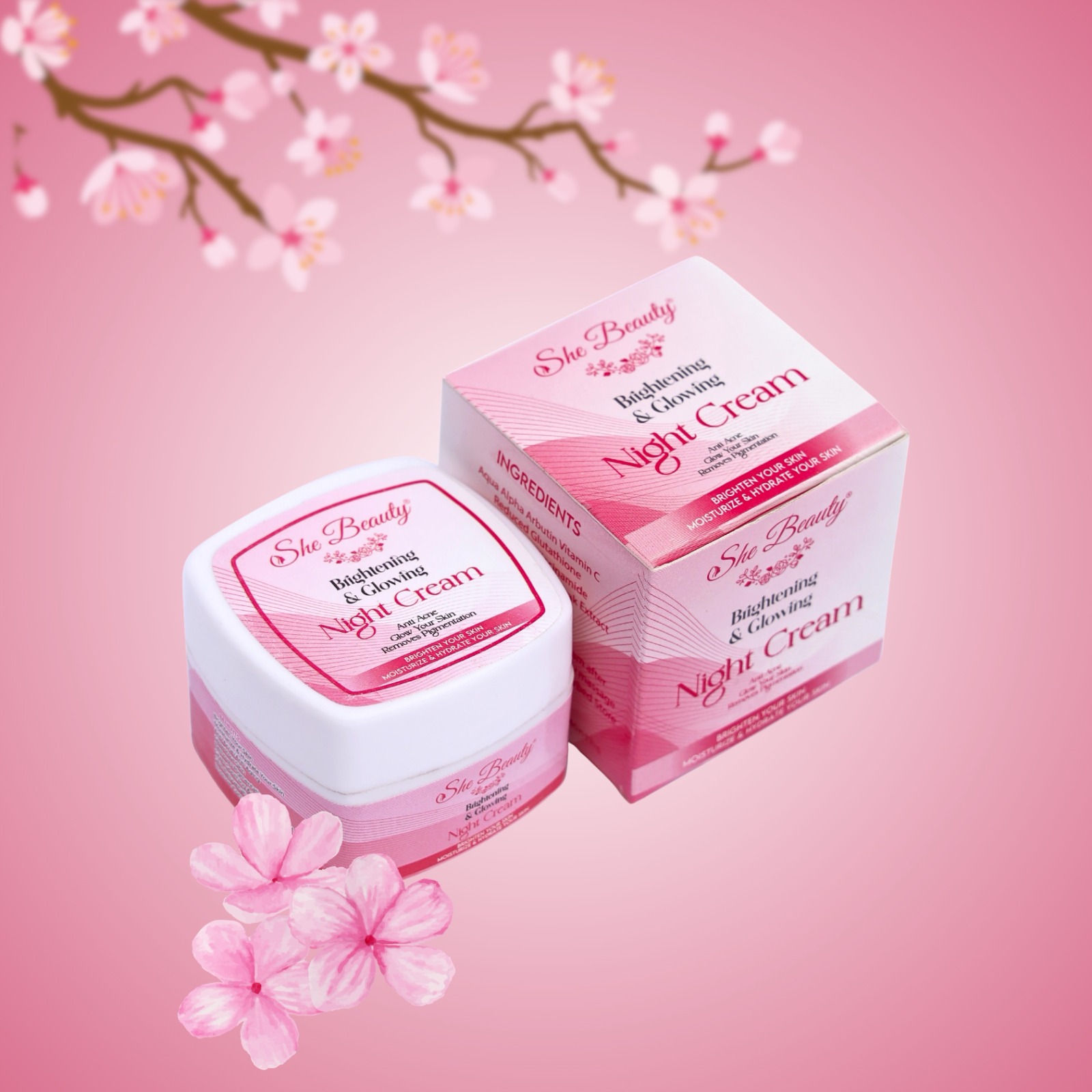 She Beauty Whitening Night Care Cream ,FRAGRANCE-FREE NIGHT CREAM buy online in Pakistan
