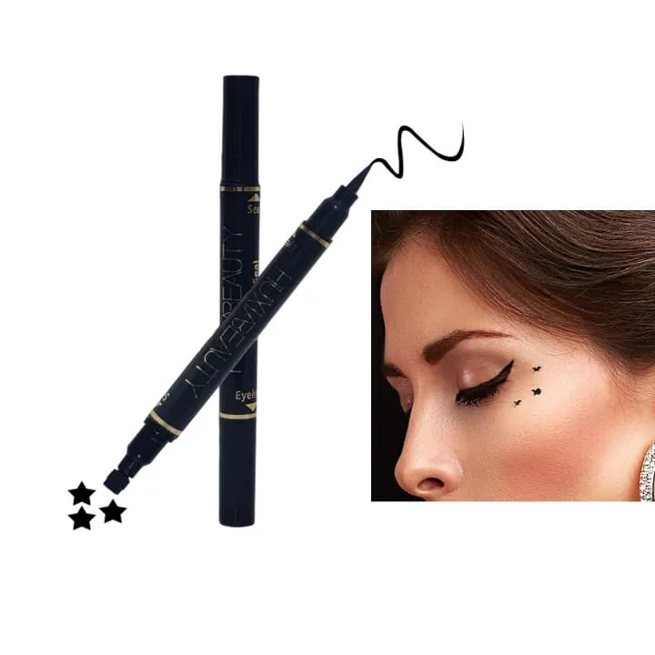 2 in 1 Double-Ended Waterproof Liquid Eyeliner + Seal (Black) view 2