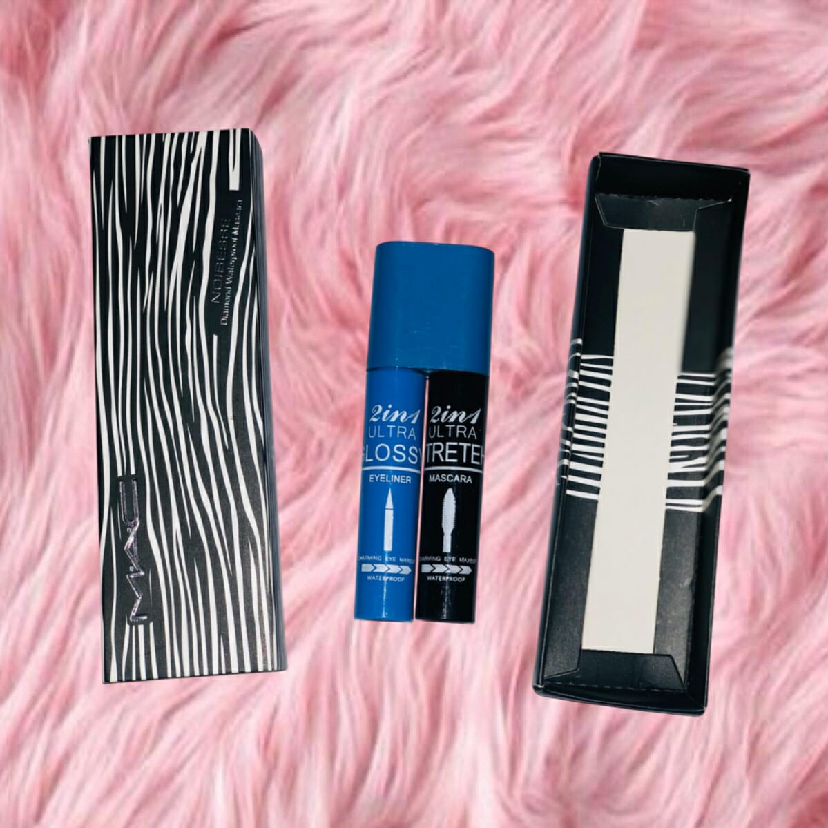 2 in 1 Waterproof Eye Lashes Mascara and Eyeliner with More Volume, Deep Black, Creamy Texture buy online in Pakistan