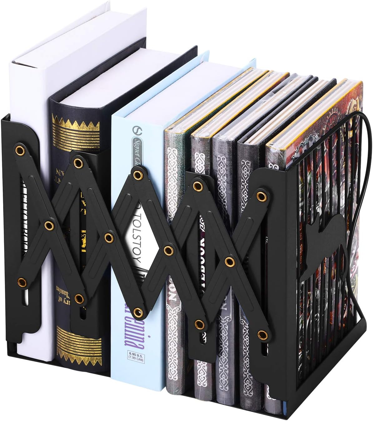 1 Pc Desktop Adjustable Bookends-Retractable Book Stand-Nonslip-for Decorative Bookends ( Random Color) buy online in Pakistan