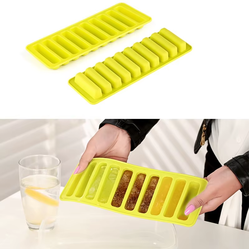 1 PC 10 Grids Silicone Ice Cube Tray for Water Bottle Ice Cream Pudding Maker Mold (Random Color) buy online in Pakistan