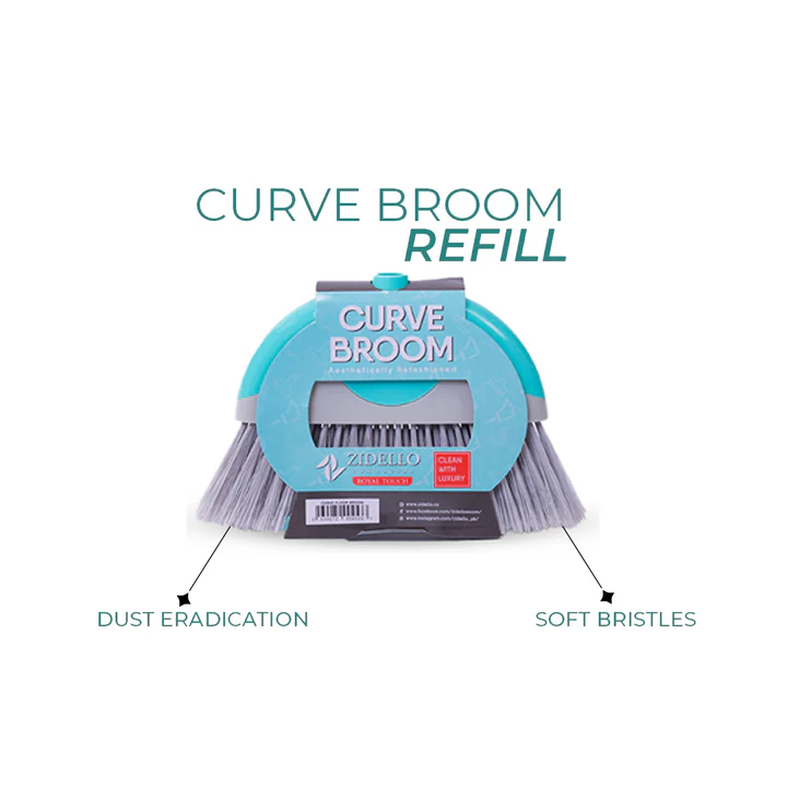 Curve Broom with Foldable Rod (4ft) - New Arrival