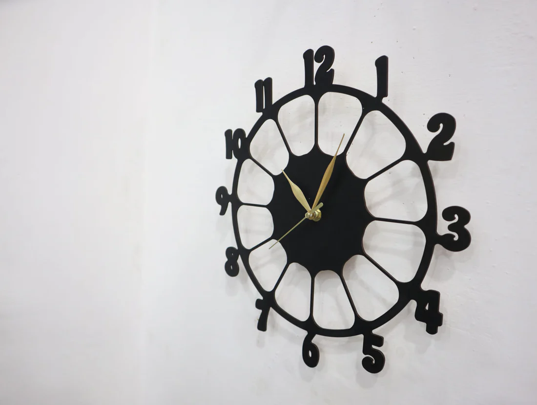 Retro Design 3D Wooden wall clock for Living Room Retro Decor Wall Clock buy online in Pakistan
