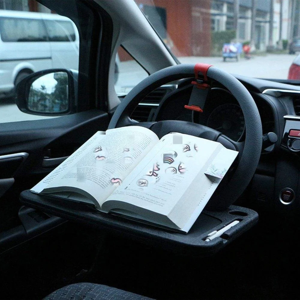 Portable Car Steering Wheel Tray -Multi functional Wheel Desk for Laptop Notebook and Food Steering Wheel Tray buy online in Pakistan