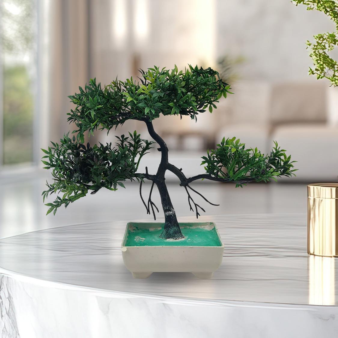 Pack Of 3 Bonsai Trees, ( Green, Yellow, Orange ) Room Decor Bonsai Tree for Home Bedroom Farmhouse Office Desk Decor, Artificial Bonsai Trees | Fake Pot | Best Artificial Pot buy online in Pakistan