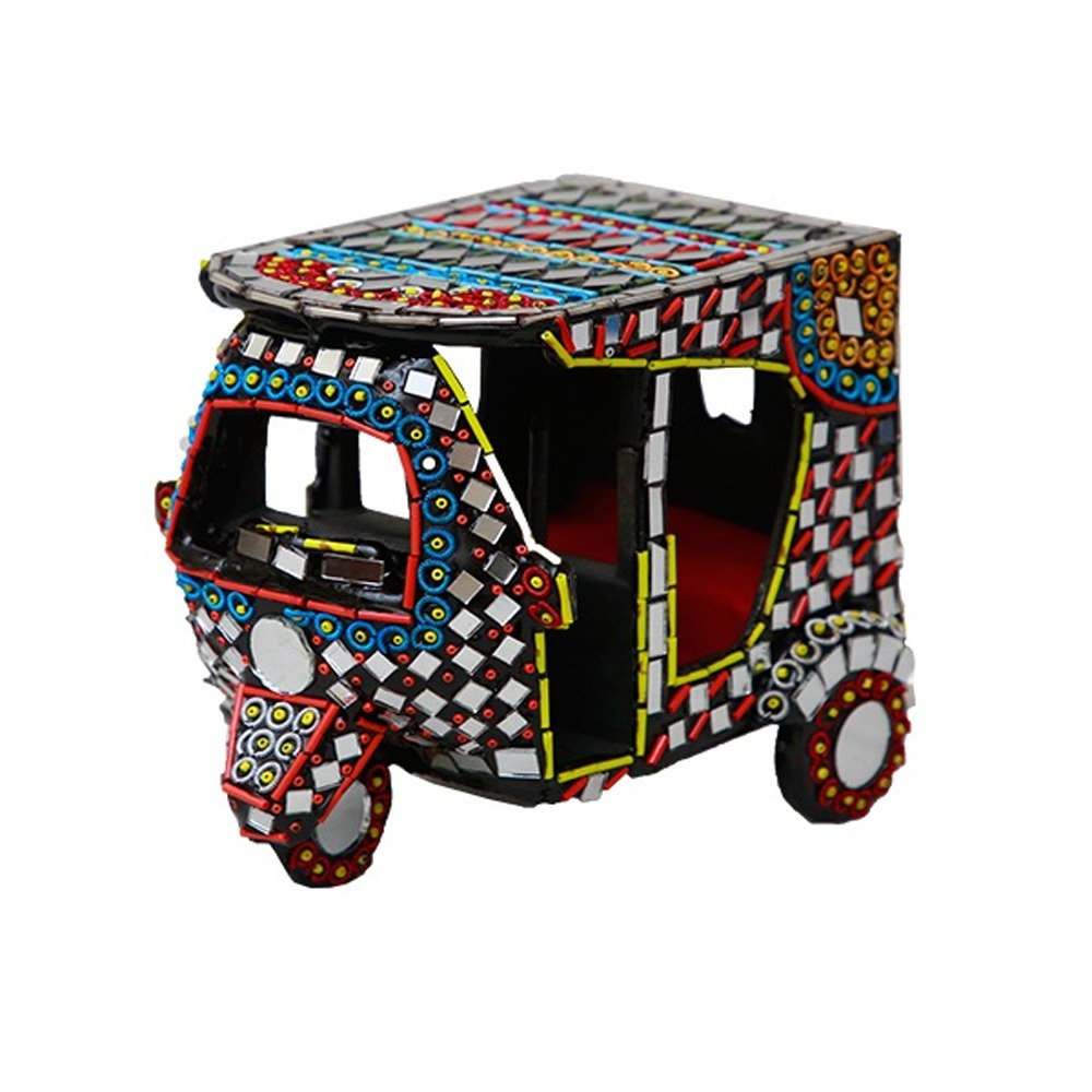 RIKSHAW ART GLASS WORK RIKSHAW Colorful  Art Antique Decoration Items.For Home Office buy online in Pakistan
