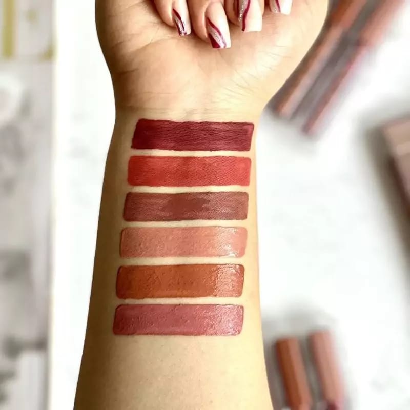 Pack of 6 Nude Look High Pigment Matte Lipgloss Long Lasting Soft & Smooth Lipgloss (Random Color) buy online in Pakistan