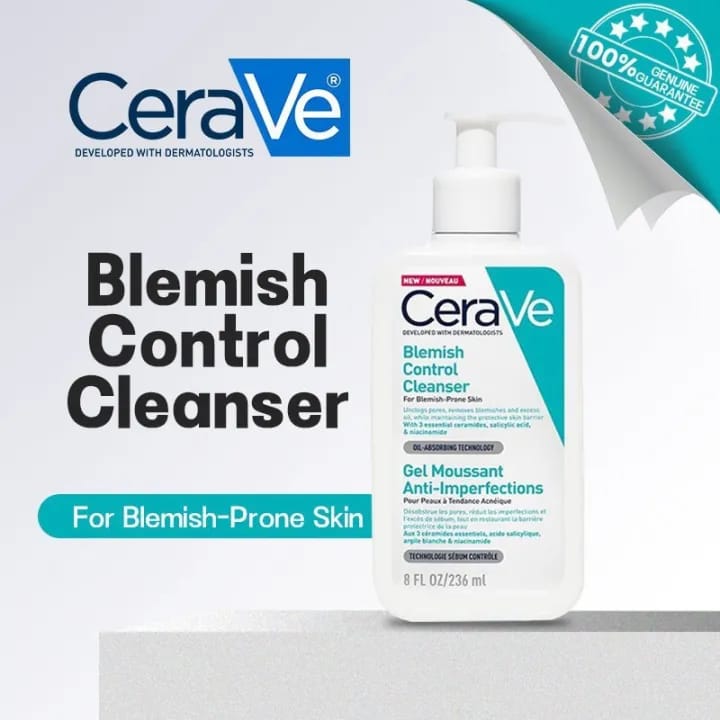 CeraVe Blemish Control Face Cleanser for Blemish-Prone Skin With 2% Salicylic Acid & Niacinamide For Blemish-Prone Skin view 3
