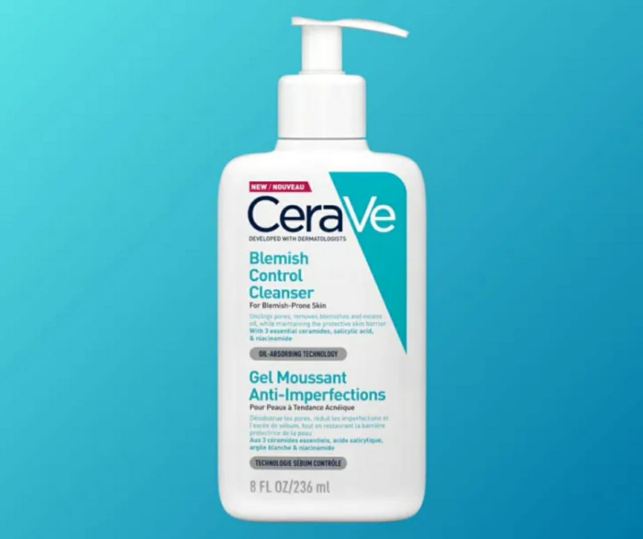 CeraVe Blemish Control Face Cleanser for Blemish-Prone Skin With 2% Salicylic Acid & Niacinamide For Blemish-Prone Skin view 2