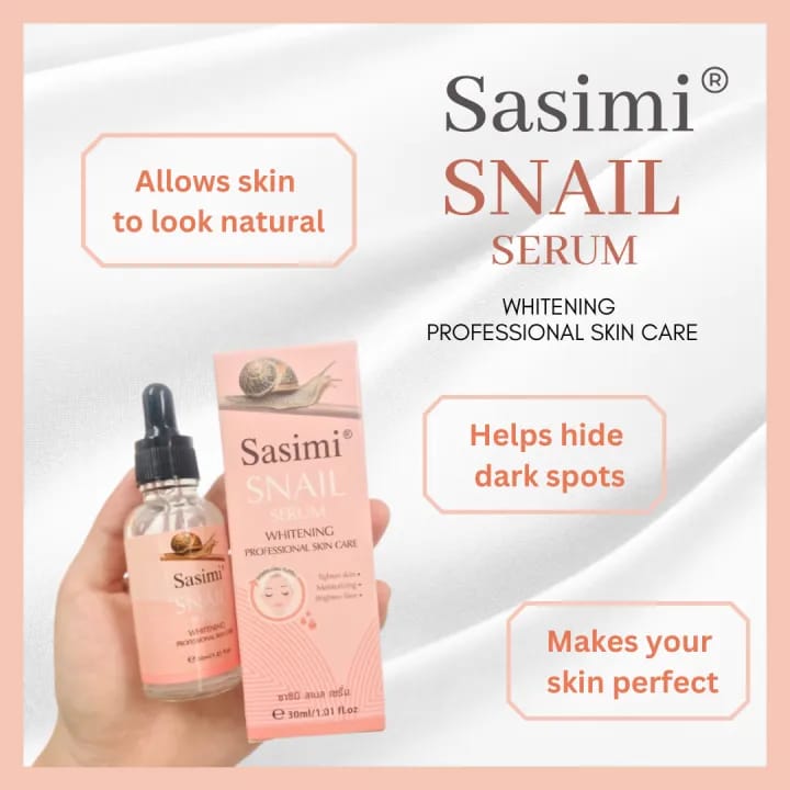 Sasimi Snail Serum High Quality Anti Aging Moisturizing & Whitening Serum For Pores & Acne 30Ml buy online in Pakistan