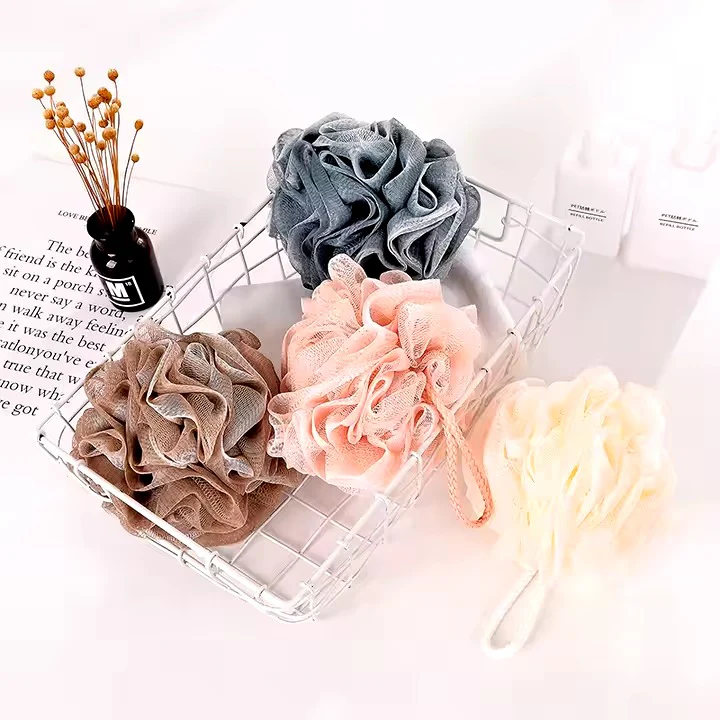 (1 pcs)Soft Mesh Bath Sponge – Exfoliating Body Scrubber Random color - Extra Soft Body Loofah Bath Sponge – Gentle Exfo...