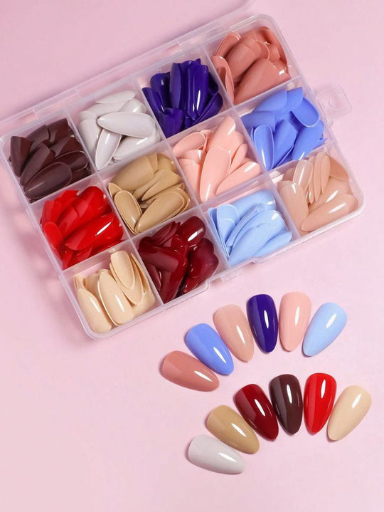 Reusable Fake Nails with Box – Beautiful Variety of Colors | Best Fake Nails For Girls ( Random Color Nails) thumbnail 3
