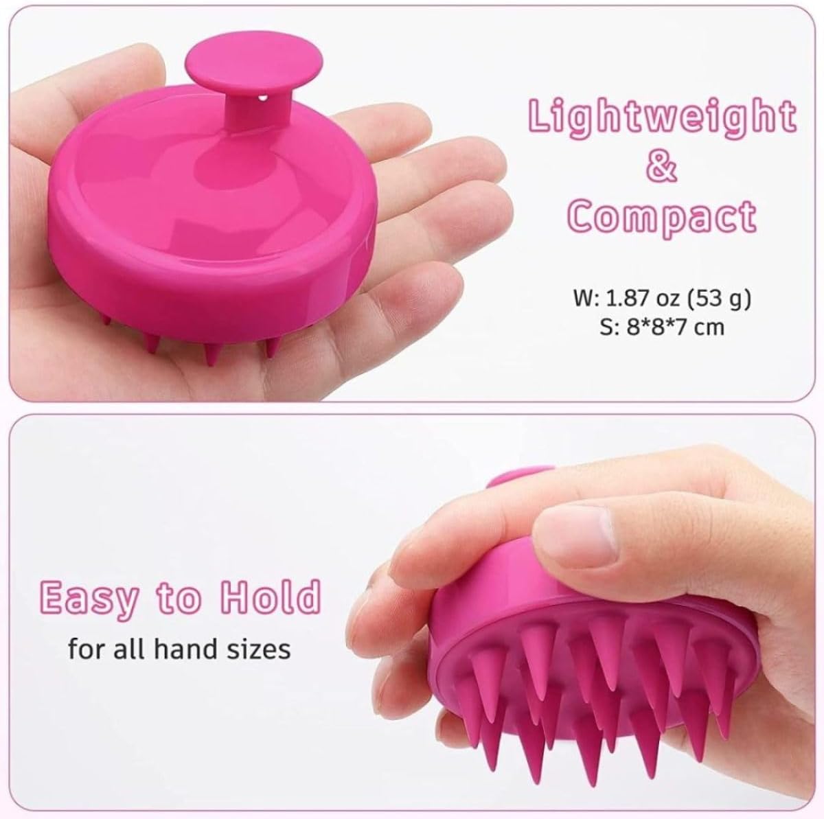 1 Piece Scalp Shampoo Massager Brush | Scalp Hair Scrubber With Soft Bristles For All Type Of Hairs ( Random Color ) view 2
