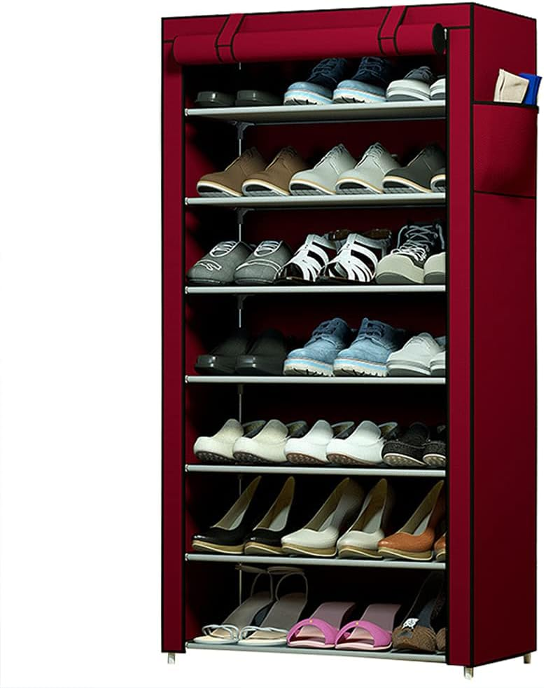 7 Layer Portable Dustproof Shoe Rack Non-woven Shoe Rack Storage Bag Closet Household Shoe Storage Rack Storage Cabinet...