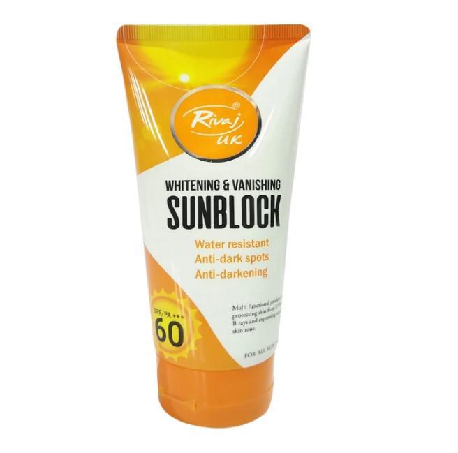 Rivaj Sunblock Whitening & Vanishing SPF60 Ideal for all skin types 100-ml view 2