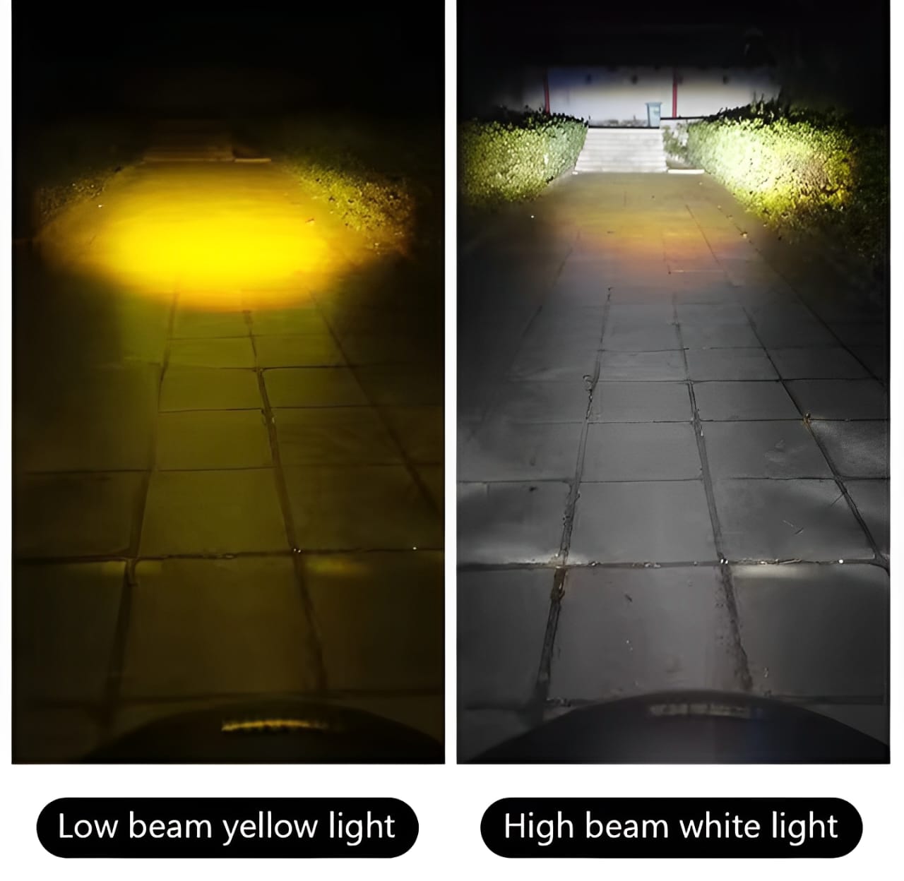 Bike LED Headlight Bulb - Motorcycle Fog light - Super bright With 2 functions white/yellow buy online in Pakistan
