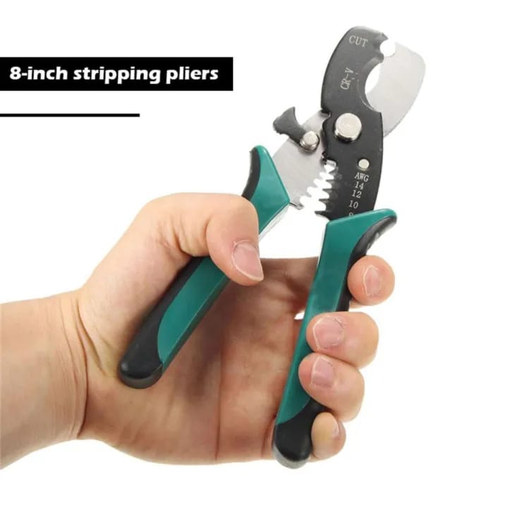 8 Inch Wire Stripper Cable Cutting Scissor Stripping Pliers Cutter Hand Tools | Best Quality Hand Tools ( Random Color ) buy online in Pakistan