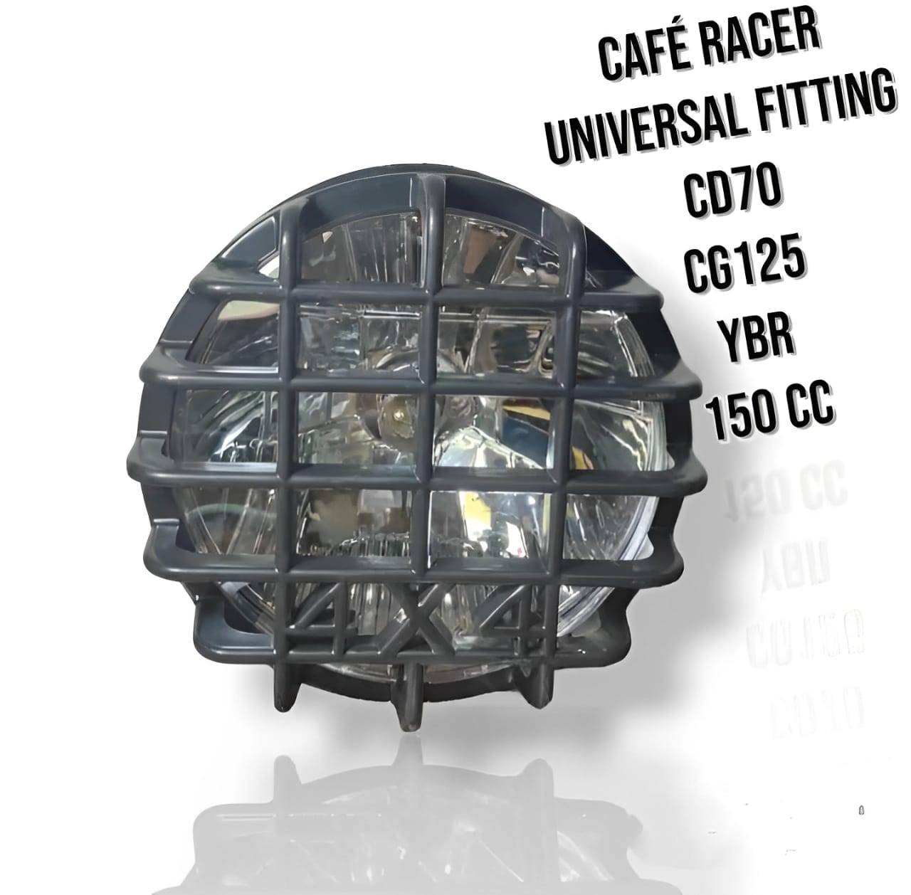 Cafe racer headlight for 70cc and 125cc bikes Simple to set up Headlight for bikes buy online in Pakistan