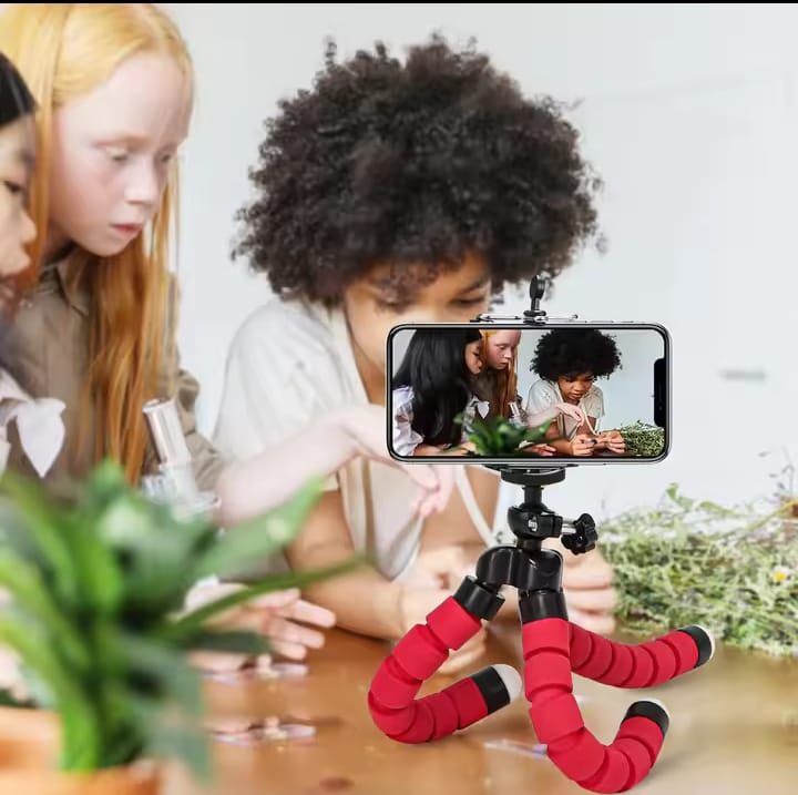 Adjustable Octopus mobile tripod plus holder Mobile Tripod Stand Flexible Tripod Stand With Mobile Holder (Random Color) view 5