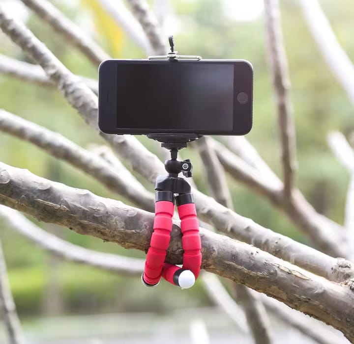 Adjustable Octopus mobile tripod plus holder Mobile Tripod Stand Flexible Tripod Stand With Mobile Holder (Random Color) view 4