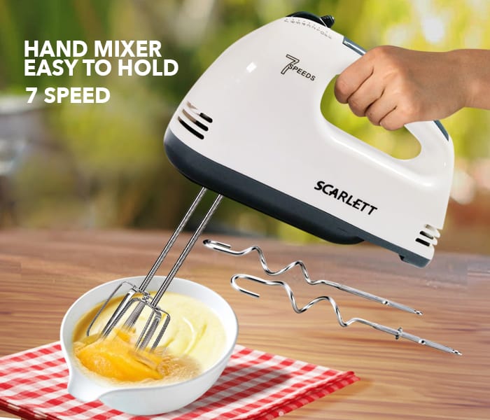 DH-133 Scarlett Multifunctional 7 Speed Mini Mixer Electric Food Blender Scarlett Handheld Mixer Egg Beater Automatic Cr...