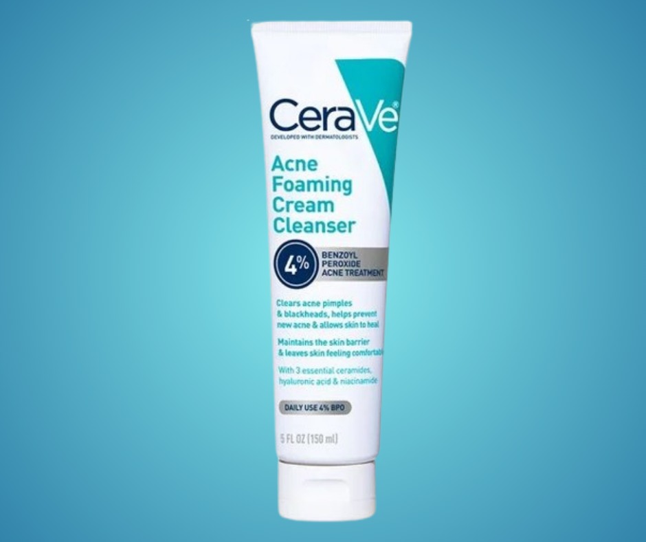 CeraVe Acne Foaming Cream Cleanser – 4% Benzoyl Peroxide Treatment 120ml buy online in Pakistan