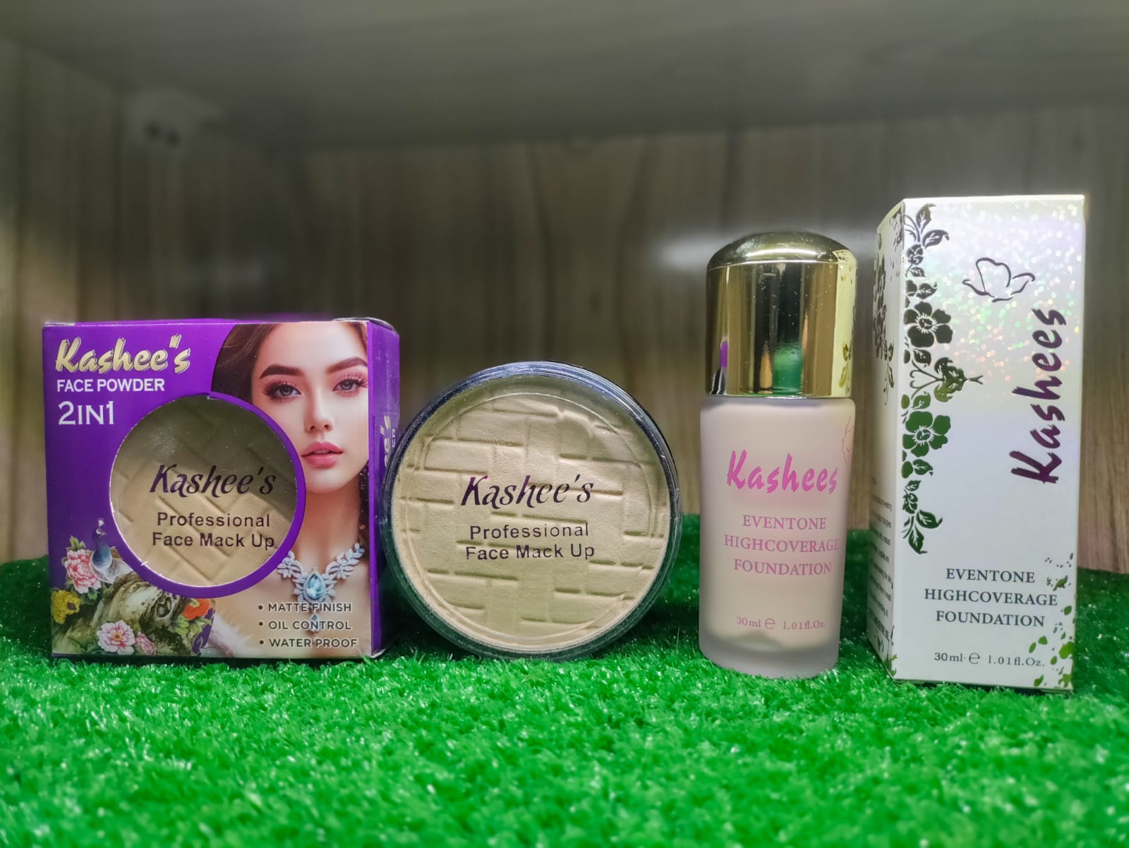 2 in 1 Kashee's Foundation Deal, Foundation & Compact Powder, Pack of 2 buy online in Pakistan