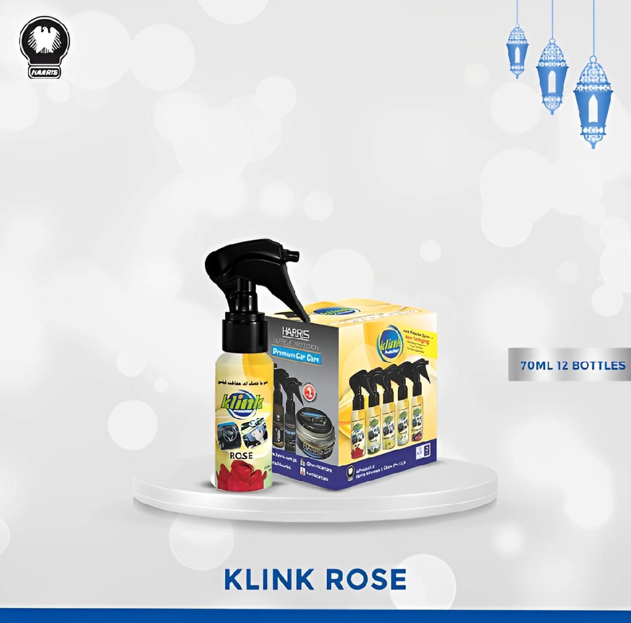 Pack of 12 Klink Protectant Rose Dashboard Polish | Best Quality Dashboard Shining Spray 70ml buy online in Pakistan