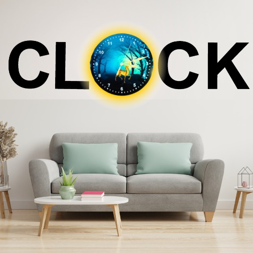 3D Wooden Alphabetic Clock With Esthetic Dial | Best Quality Alphabetic Design Clock For Home Decor | Home Decor Clock 30 inch