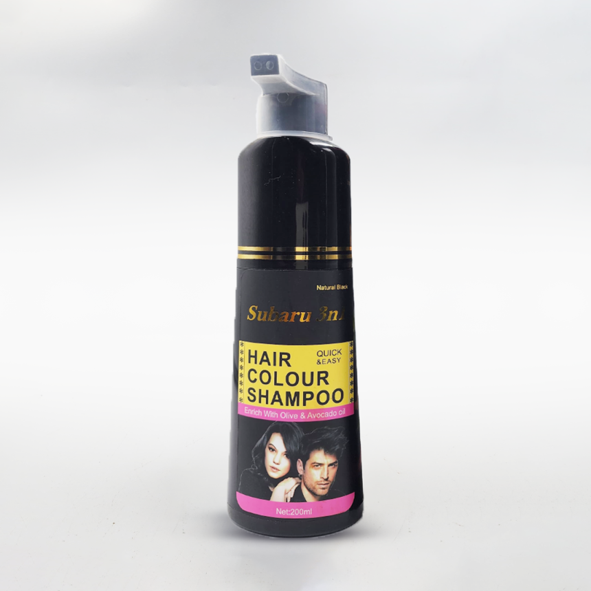 Subaru 3 in 1 Black Hair Color Shampoo | Hair Color Shampoo For Men & Women | Best Quality Shampoo - 200 ml view 3