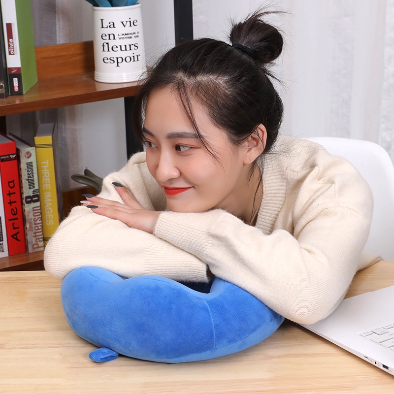 Imported U Shaped Pillows for Sleeping - Portable Travel Neck Pillows for Adults - Neck Pillow for Flight, Car & Home - Random Color ( Multi Design)