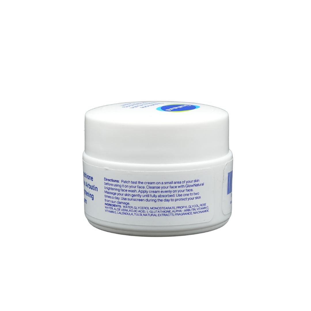 Glow Natural Glutathione and Alpha Arbutin Skin Brightening Cream 50g Advanced Formula for Even Skin Tone, Radiance, and Dark Spot Reduction view 4