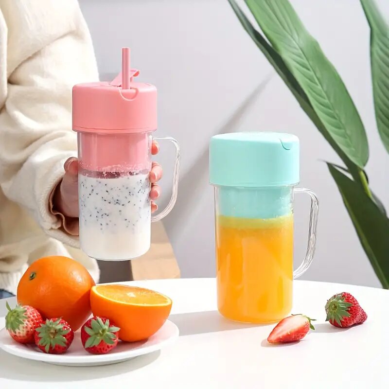 Crusher Juicer - Mug Shaped Portable Blender With Straw | Portable Blender,Juicer Portable Outdoor Juicing Cup | Home Mi...