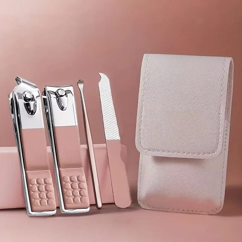 4-in-1 Professional Manicure Set – Stainless Steel Nail Care Kit with Nail Clippers, Nail File & Dead Skin Fork (Random Color) buy online in Pakistan