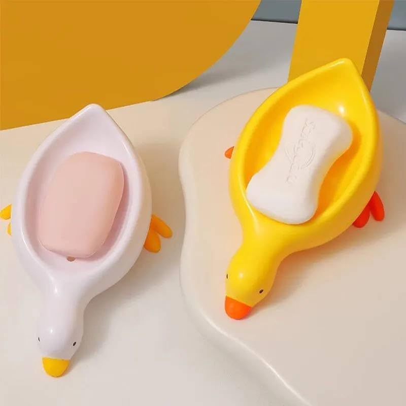 1 Pc Duck Soap Holder, Cute Soap Drying Rack, Kitchen Bathroom Shelf Floor Type Soap Holder, Portable Countertop Soap Organizer, Soap Case for Shower Bathroom Kitchen (random color) view 3
