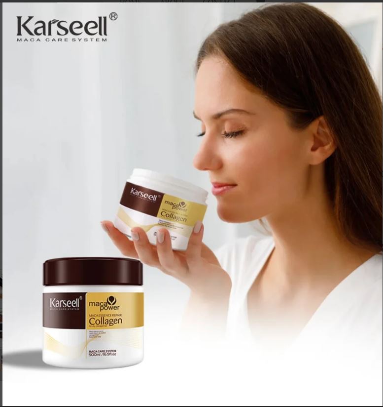 Karseell Collagen Maca Hair Treatment Deep Repair Conditioning Hair Mask Argan Oil Coconut Oil Essence for Dry Damaged Hair All Hair Types 16.90 oz 500ml buy online in Pakistan