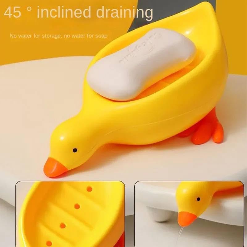 1 Pc Duck Soap Holder, Cute Soap Drying Rack, Kitchen Bathroom Shelf Floor Type Soap Holder, Portable Countertop Soap Organizer, Soap Case for Shower Bathroom Kitchen (random color) view 5