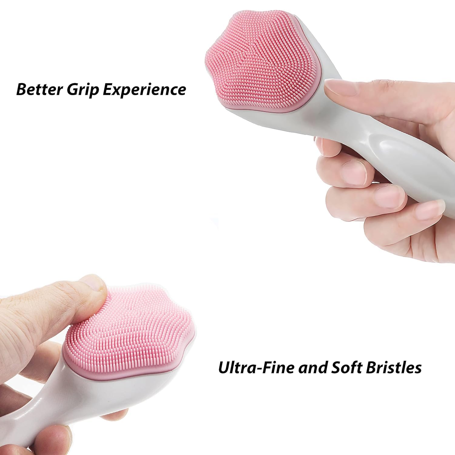 1 pcs Silicone Face Scrubber Exfoliating Brush, Manual Handheld Massager, Facial Cleansing and Blackhead Scrubber, Soft Bristles for Face Skincare (Random Color) view 3