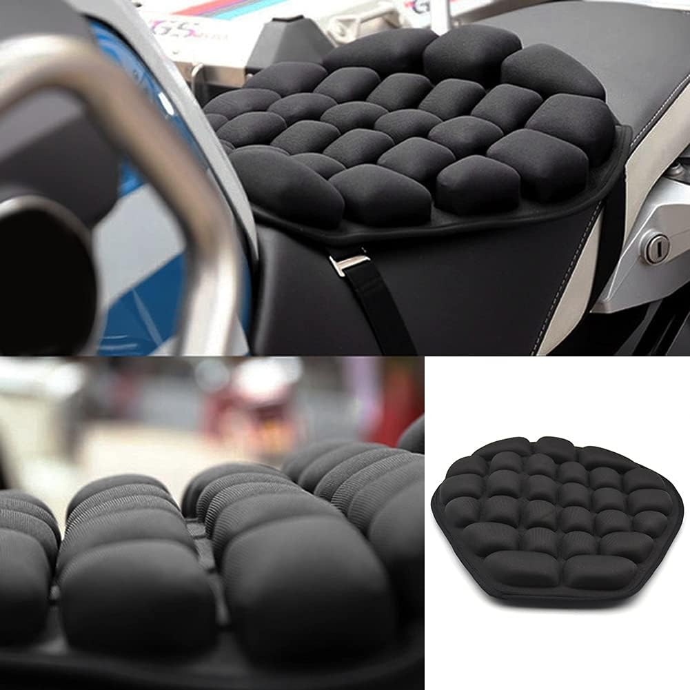 Universal Waterproof Bike and Motorcycle Seat Cushion – Premium Comfortable Relaxer Seat Cover with Anti-Slip Design, Shock Absorption, and Weather-Resistant Protection – Ideal for All Bicycles, Scooters, and Motorcycles view 2